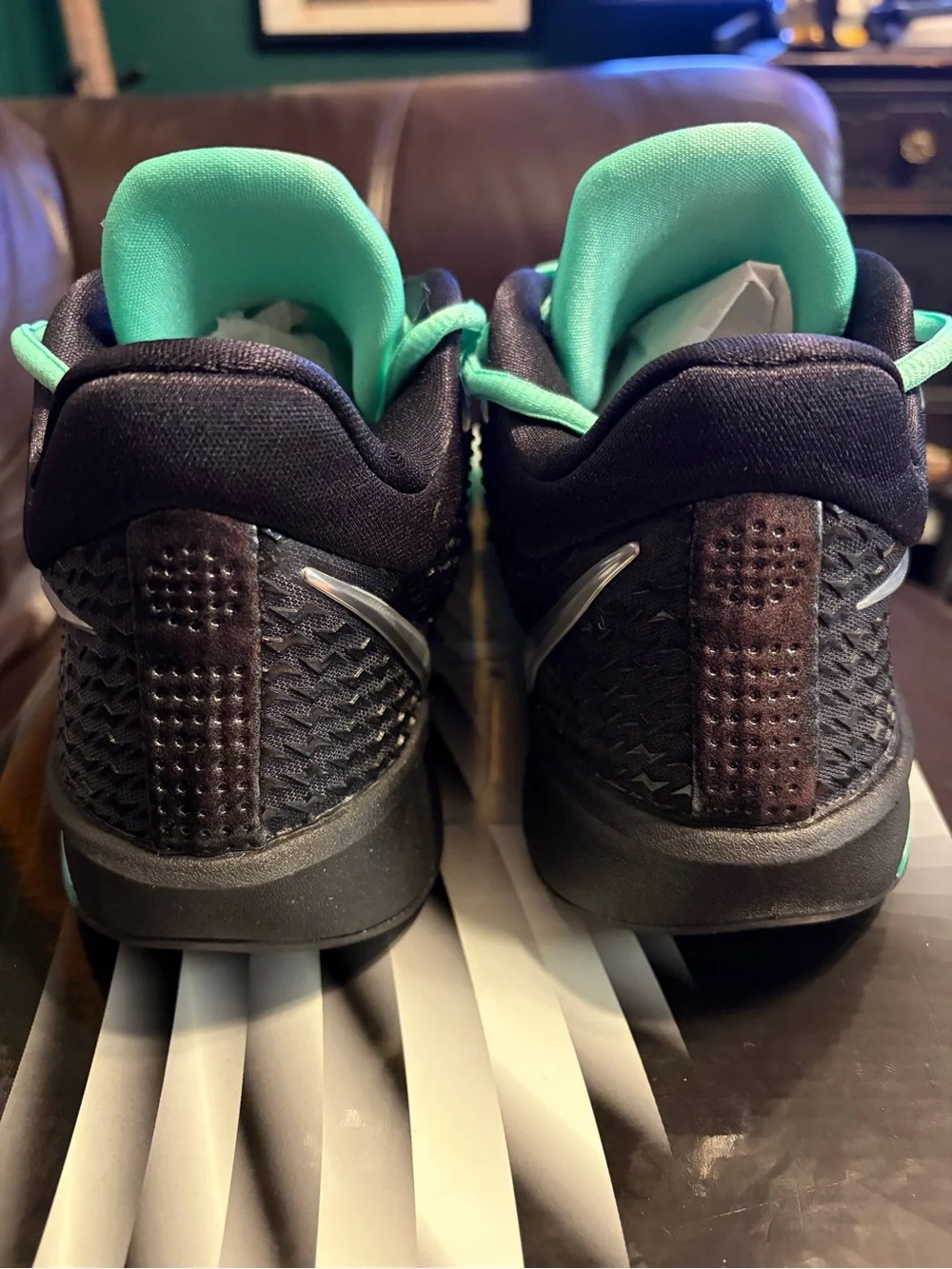 Nike Sabrina 4 (size 9W/7.5M) Mint Green and Black Basketball Sneakers